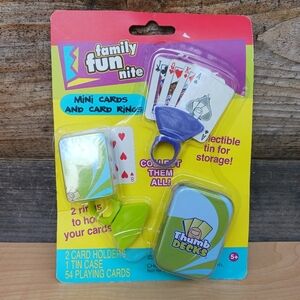 Fundex Thumb Decks Mini Playing Cards/W Card Rung Holder Prank Gift New Vintage